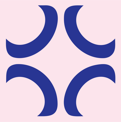Crescent Arc Cross Icon #fce4ec/#283593