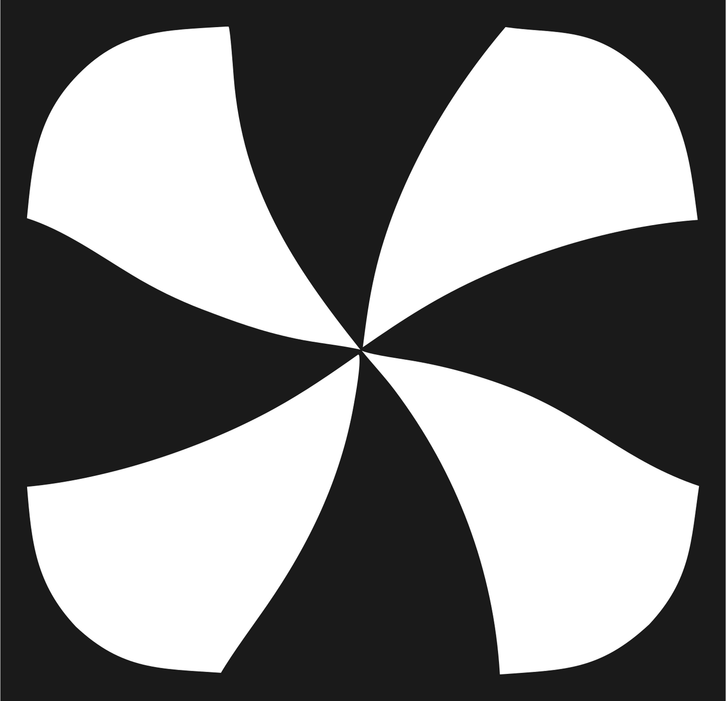 Pinwheel Cross Rotation Mark #1a1a1a/#ffffff
