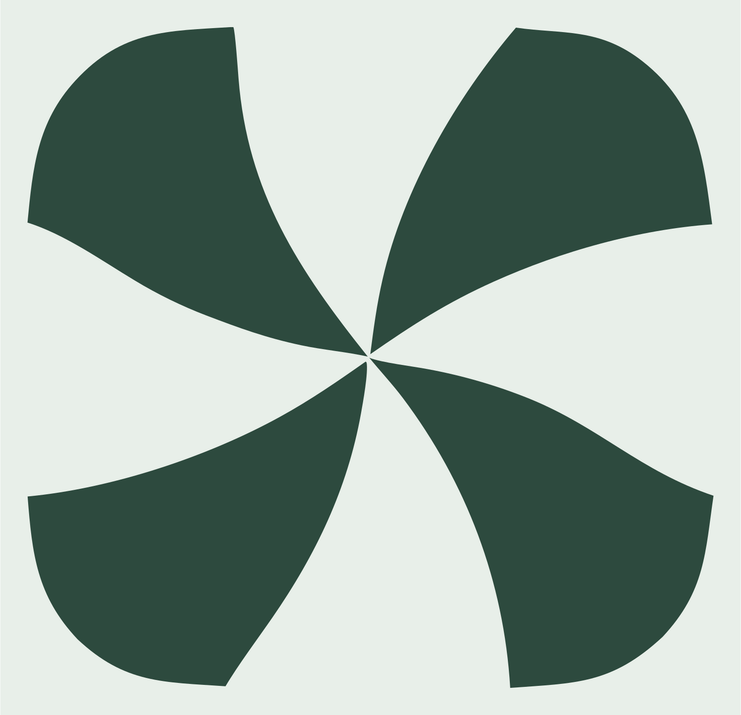 Pinwheel Cross Rotation Mark #e8efe9/#2d4a3e