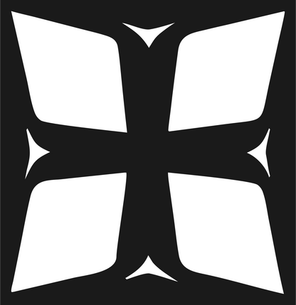 Negative Space Bolnisi Cross Icon #1a1a1a/#ffffff