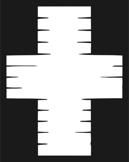 Chunky Slotted Cross Mark #1a1a1a/#ffffff