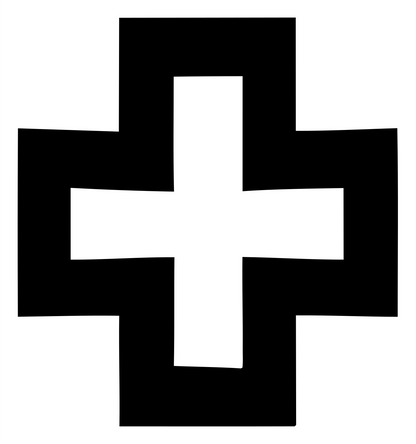 Blocky Nested Cross Logo #ffffff/#000000
