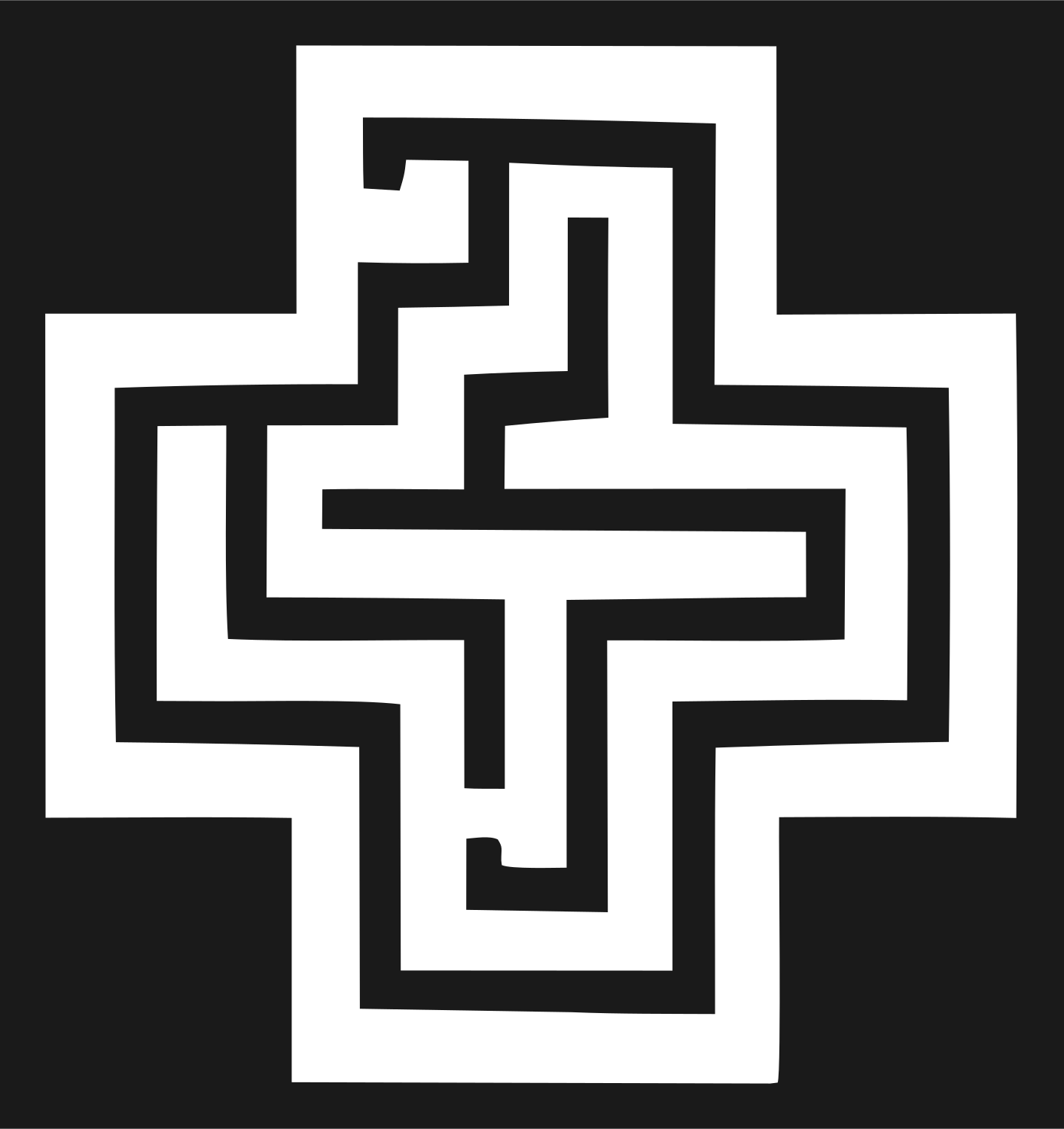 Maze Cross Medical Mark #1a1a1a/#ffffff
