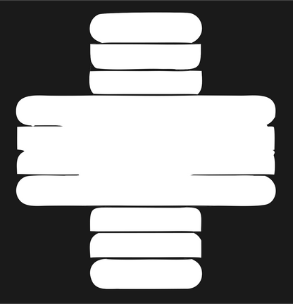 Bold Rounded Bar Cross Mark #1a1a1a/#ffffff