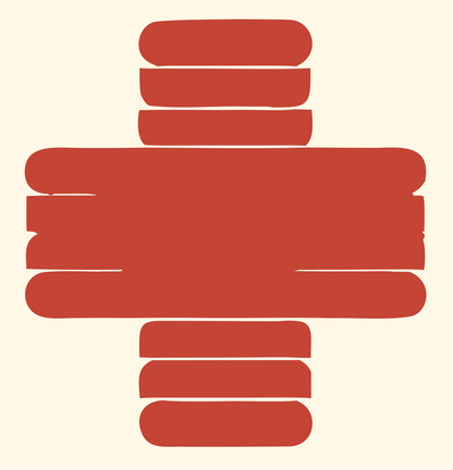 Bold Rounded Bar Cross Mark #fff8e7/#c44536