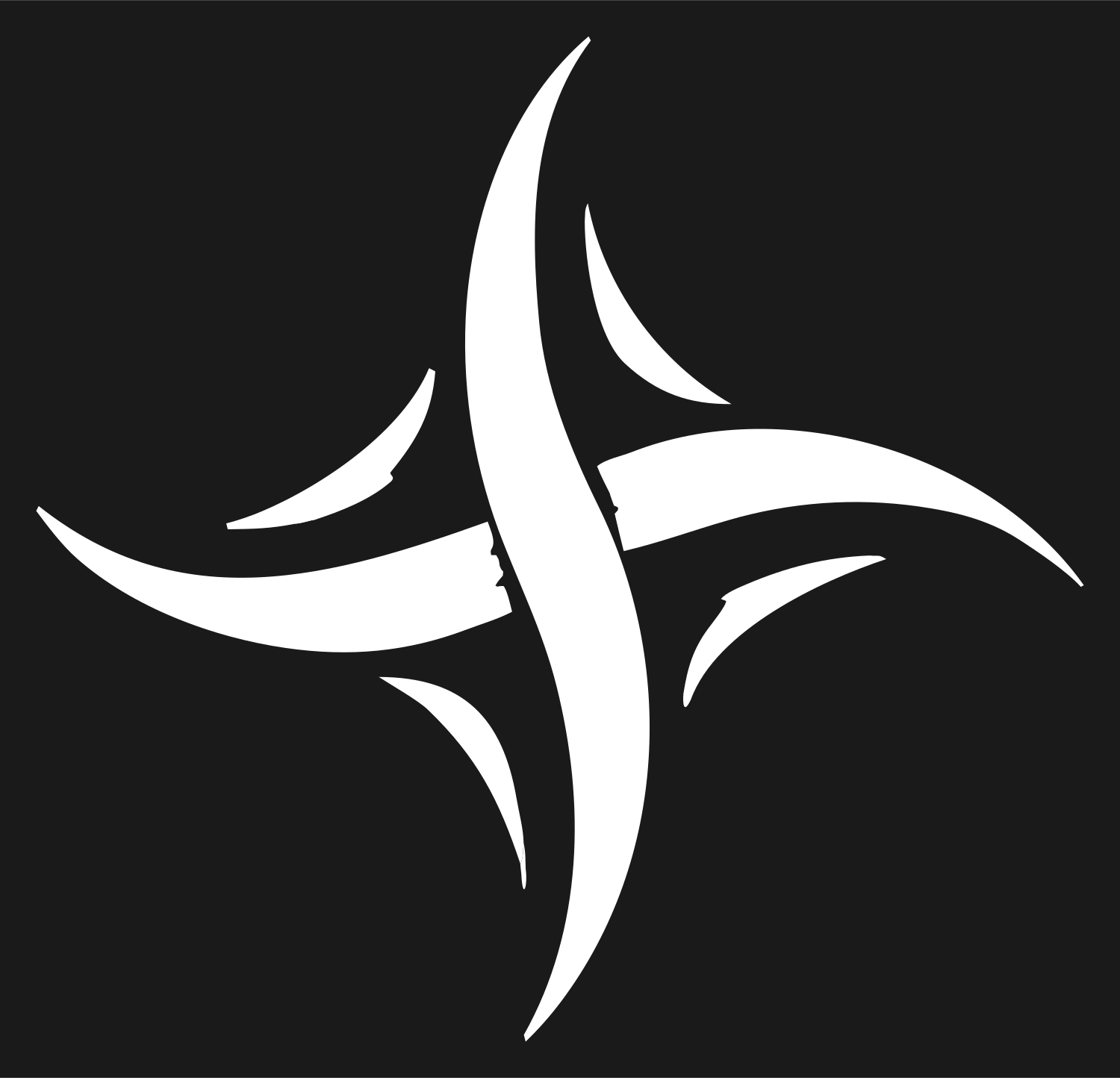 Hand-Drawn Star Cross Mark #1a1a1a/#ffffff
