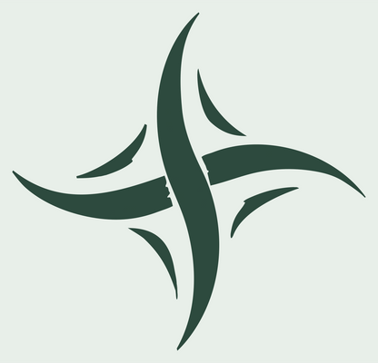 Hand-Drawn Star Cross Mark #e8efe9/#2d4a3e