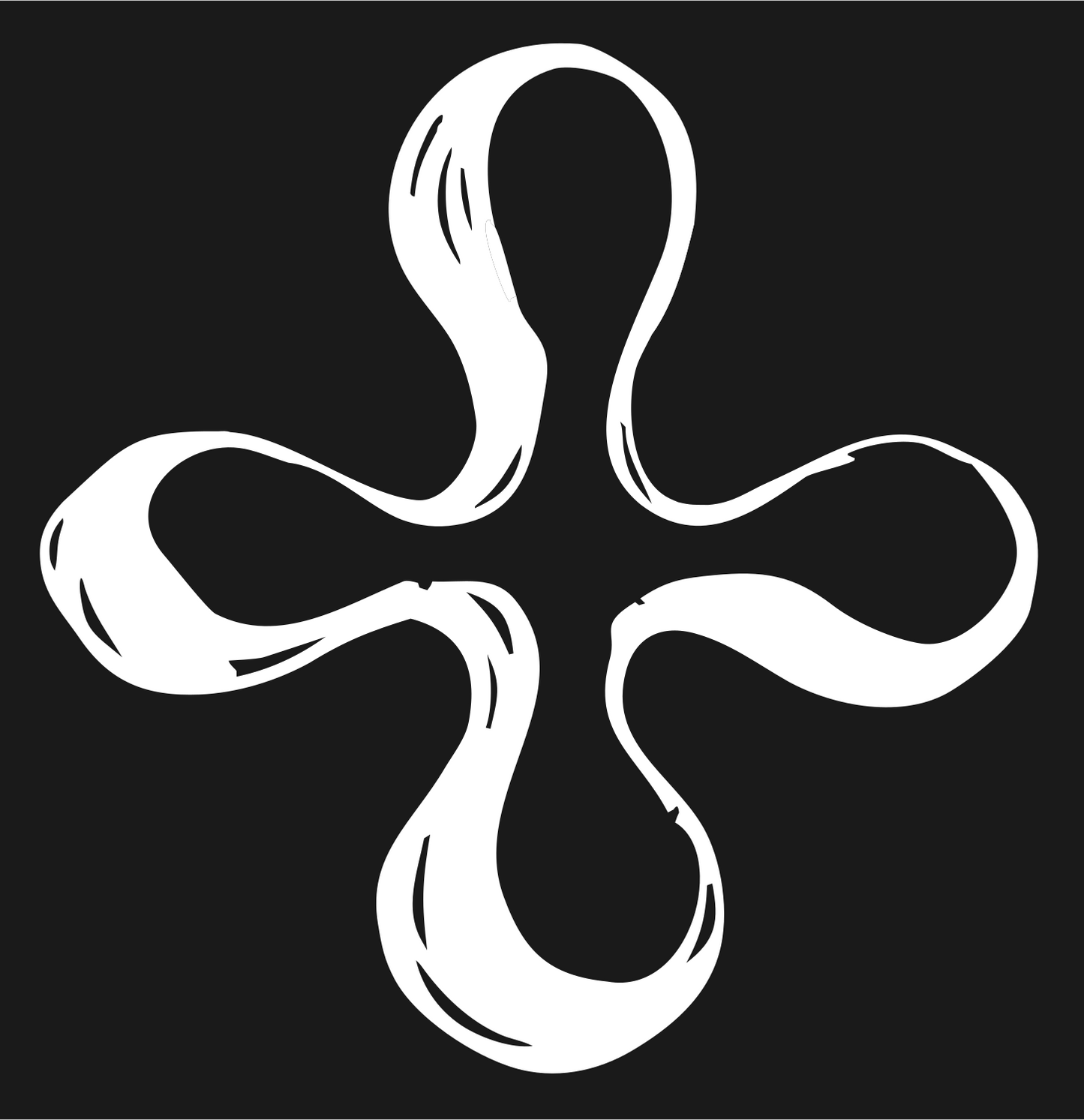 Hand-Drawn Fluid Cross Mark #1a1a1a/#ffffff