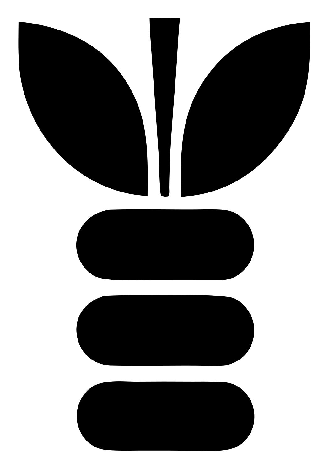 Bold Leaf Bulb Mark #ffffff/#000000