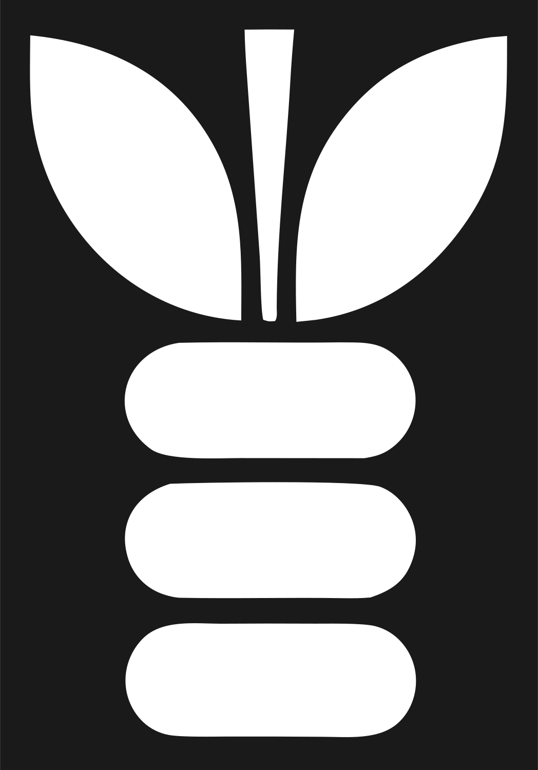 Bold Leaf Bulb Mark #1a1a1a/#ffffff