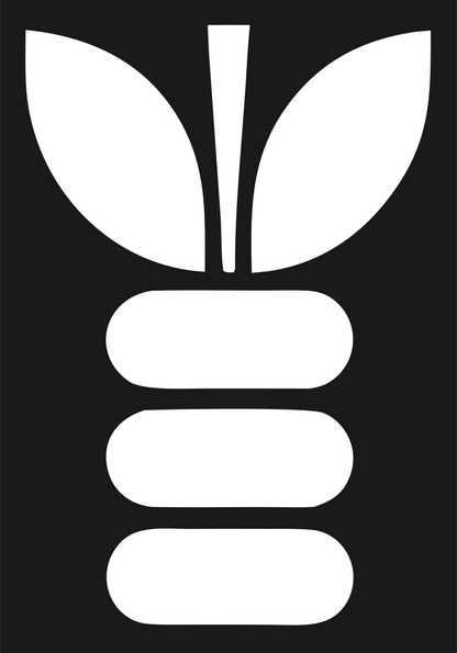 Bold Leaf Bulb Mark #1a1a1a/#ffffff
