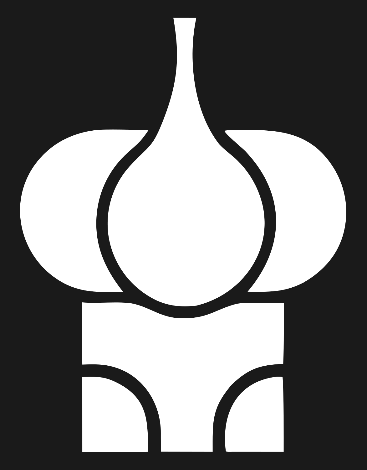 Bold Onion Dome Bulb Mark #1a1a1a/#ffffff