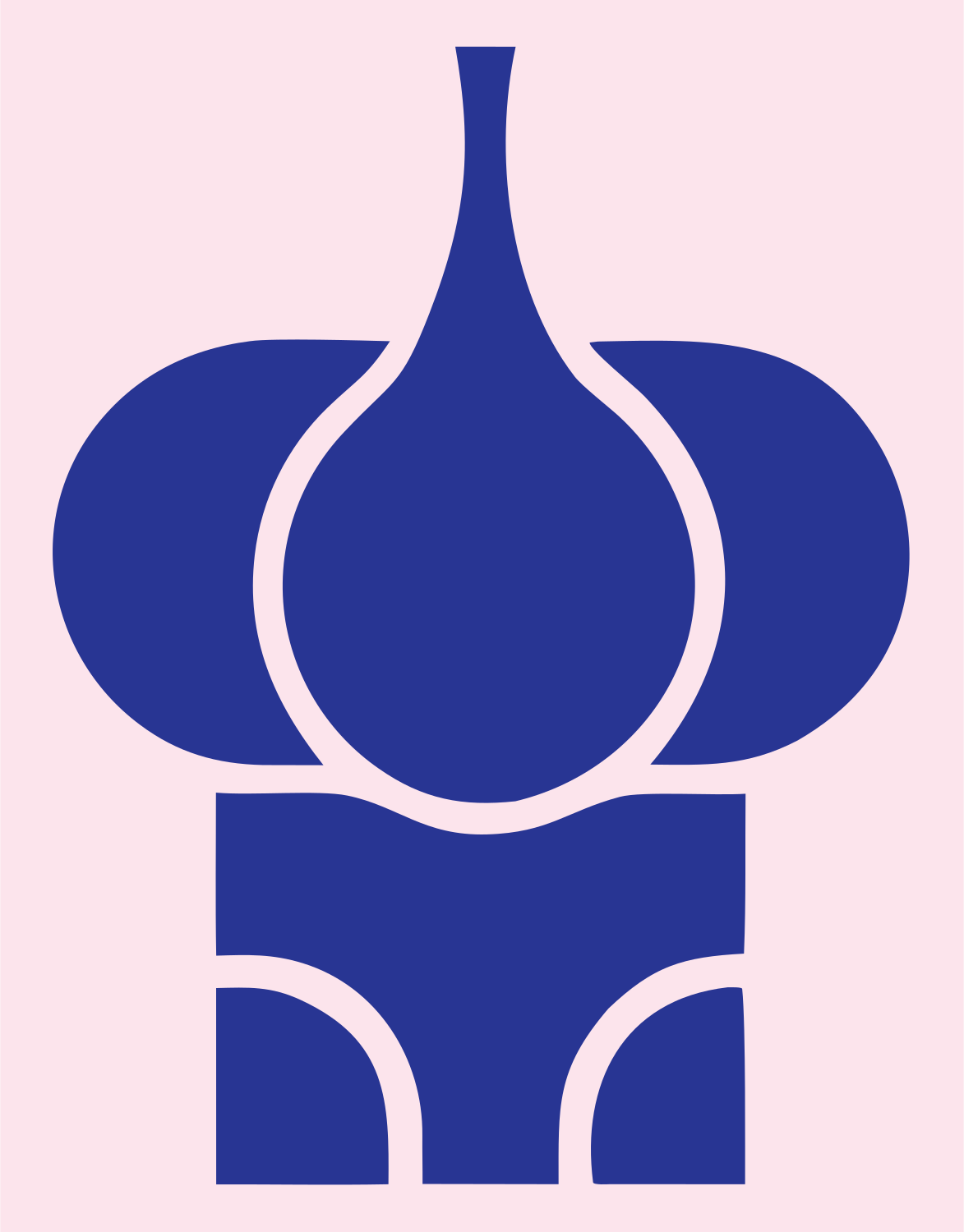 Bold Onion Dome Bulb Mark #fce4ec/#283593