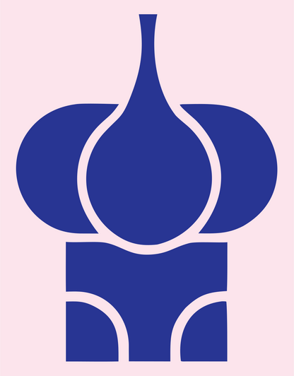 Bold Onion Dome Bulb Mark #fce4ec/#283593