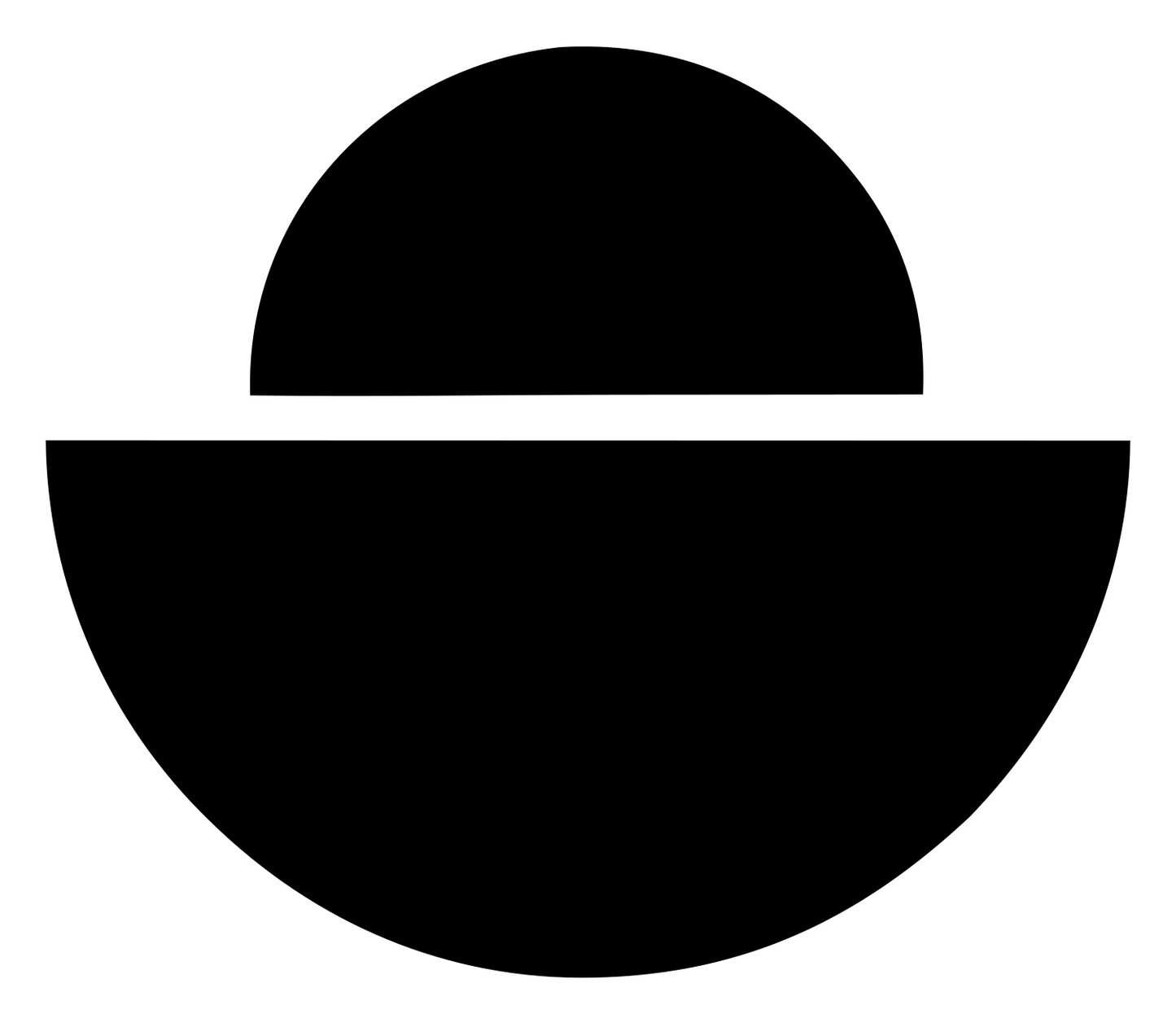 Bold Half-Dome Bulb Mark #ffffff/#000000