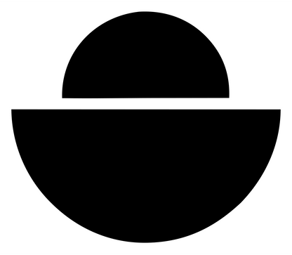Bold Half-Dome Bulb Mark #ffffff/#000000