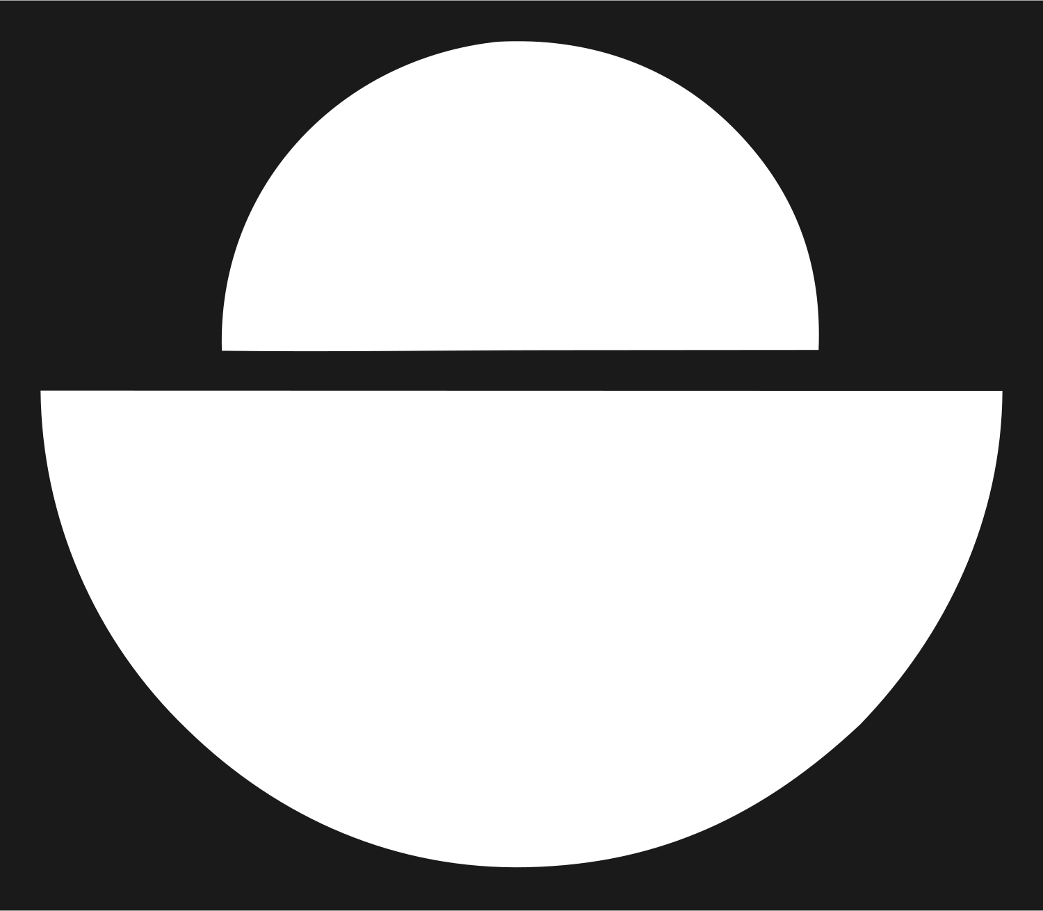 Bold Half-Dome Bulb Mark #1a1a1a/#ffffff