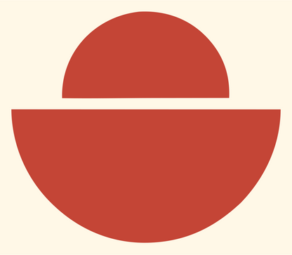 Bold Half-Dome Bulb Mark #fff8e7/#c44536