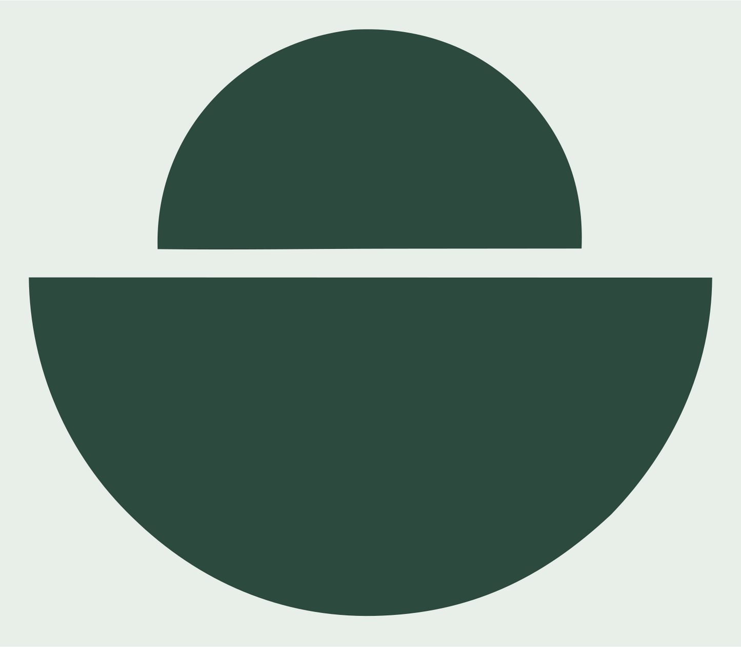 Bold Half-Dome Bulb Mark #e8efe9/#2d4a3e