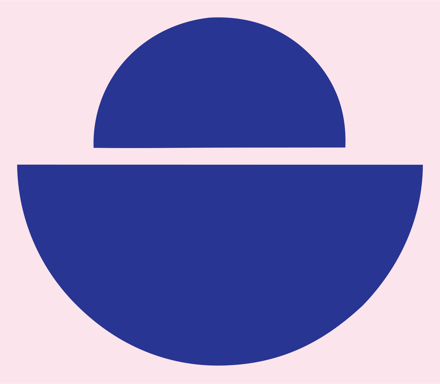 Bold Half-Dome Bulb Mark #fce4ec/#283593