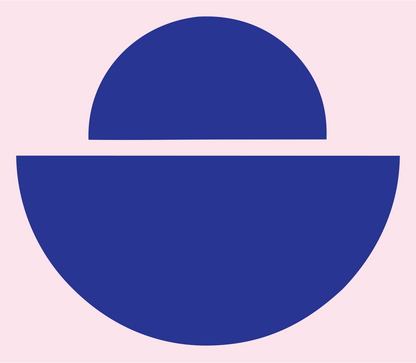 Bold Half-Dome Bulb Mark #fce4ec/#283593