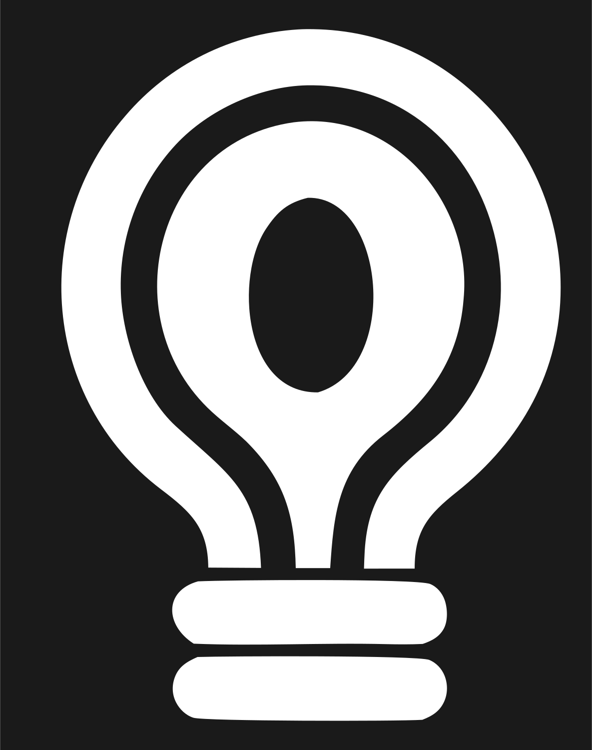 Bold Light Bulb Monoline Icon #1a1a1a/#ffffff