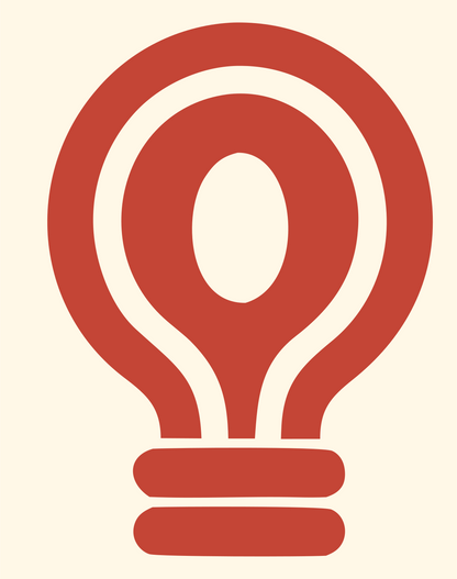 Bold Light Bulb Monoline Icon #fff8e7/#c44536