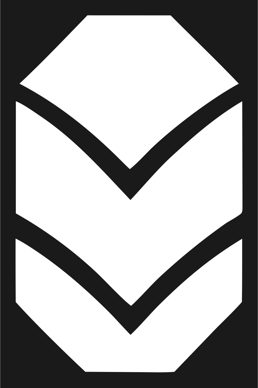 Bold Chevron Bulb Badge #1a1a1a/#ffffff