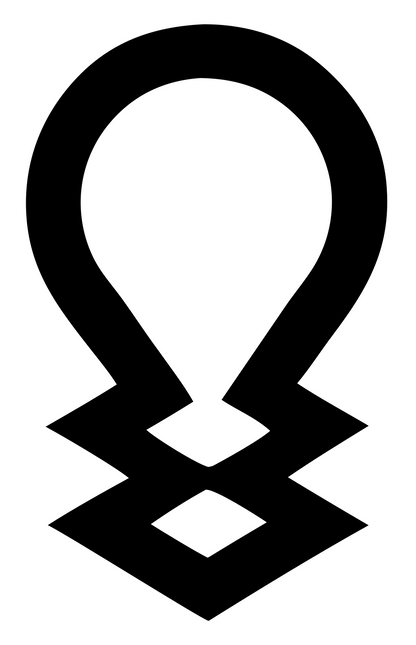 Omega Symbol Bulb Mark #ffffff/#000000