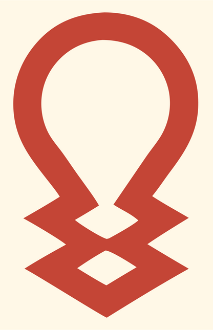 Omega Symbol Bulb Mark #fff8e7/#c44536