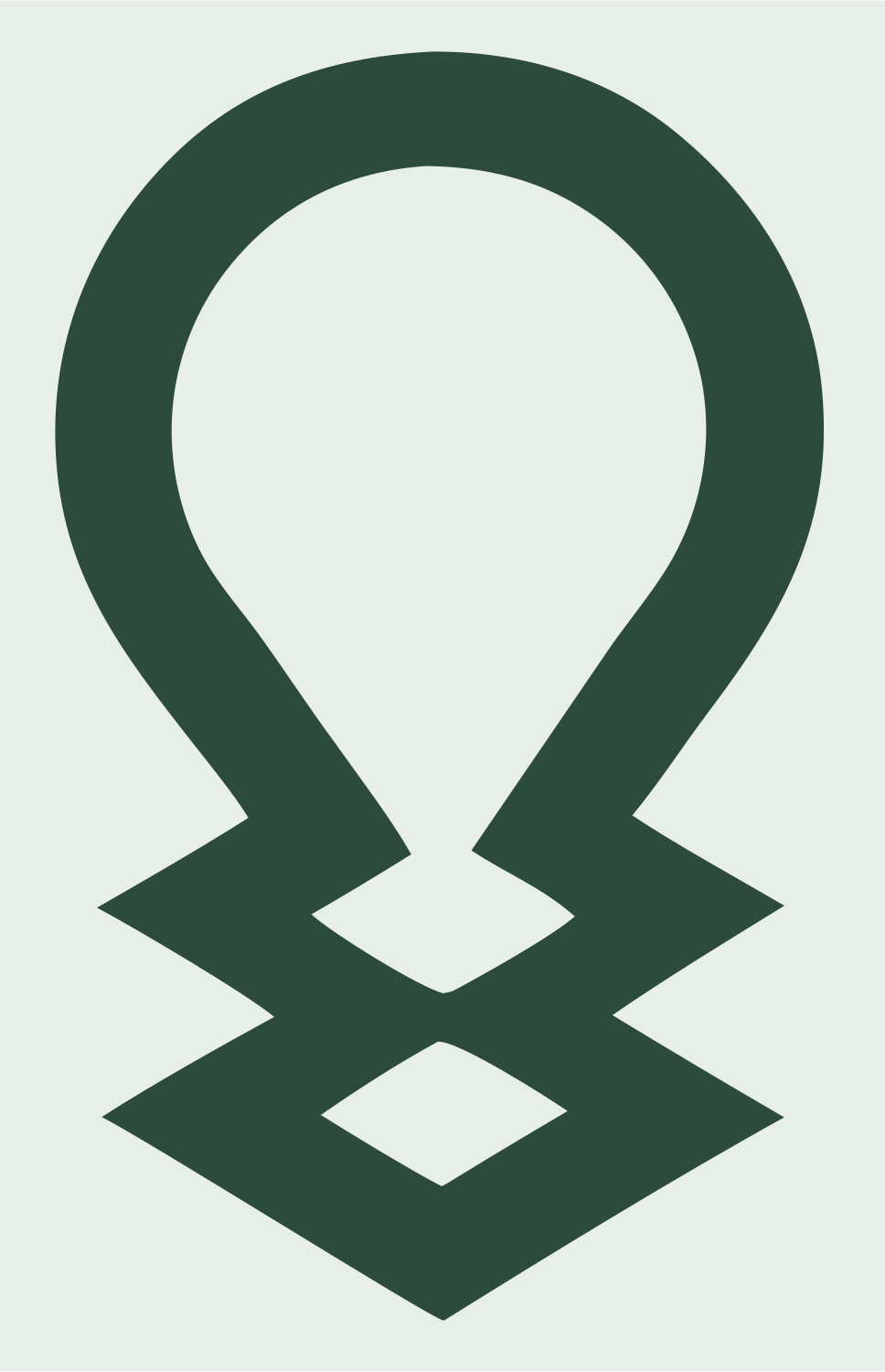 Omega Symbol Bulb Mark #e8efe9/#2d4a3e