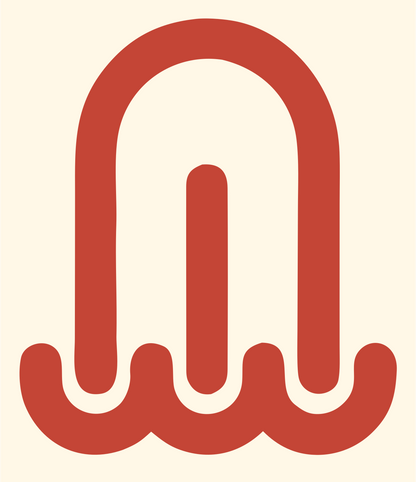 Monoline Filament Bulb Mark #fff8e7/#c44536