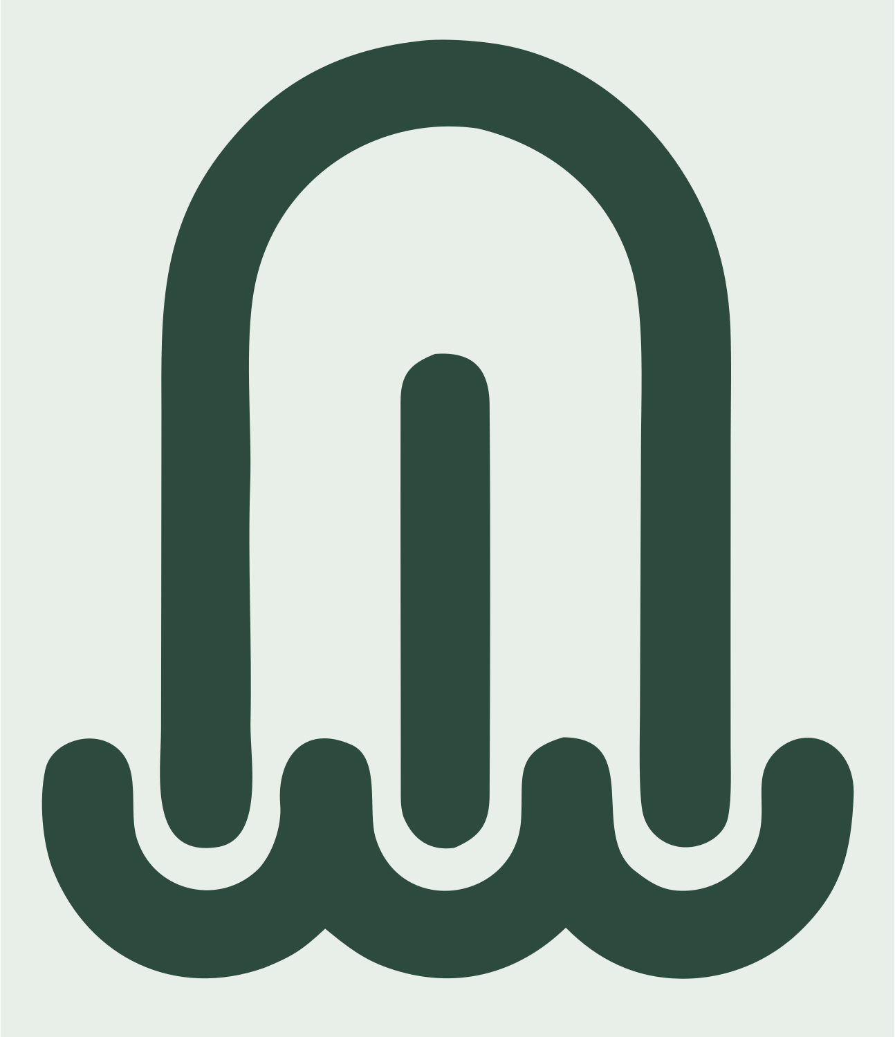 Monoline Filament Bulb Mark #e8efe9/#2d4a3e