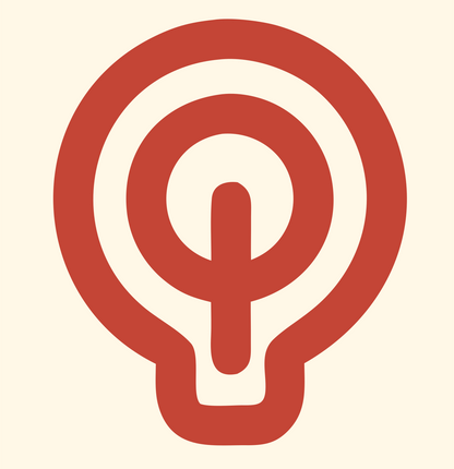 Monoline Light Bulb Icon #fff8e7/#c44536