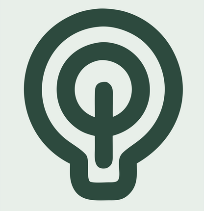 Monoline Light Bulb Icon #e8efe9/#2d4a3e