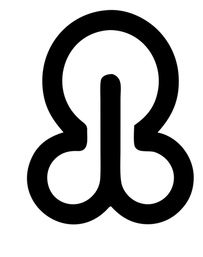 Monoline Looping Bulb Mark #ffffff/#000000