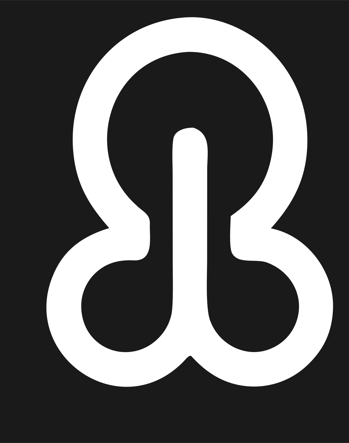 Monoline Looping Bulb Mark #1a1a1a/#ffffff