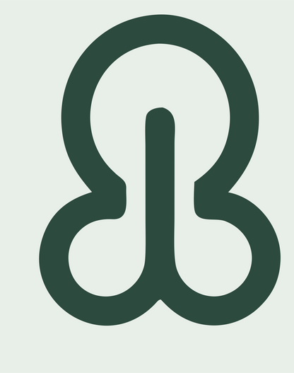 Monoline Looping Bulb Mark #e8efe9/#2d4a3e