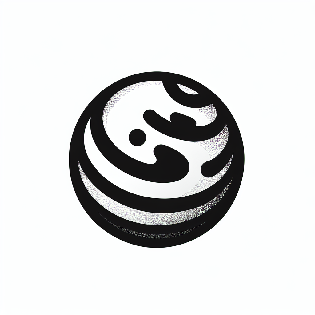 Abstract Yin Yang Logo