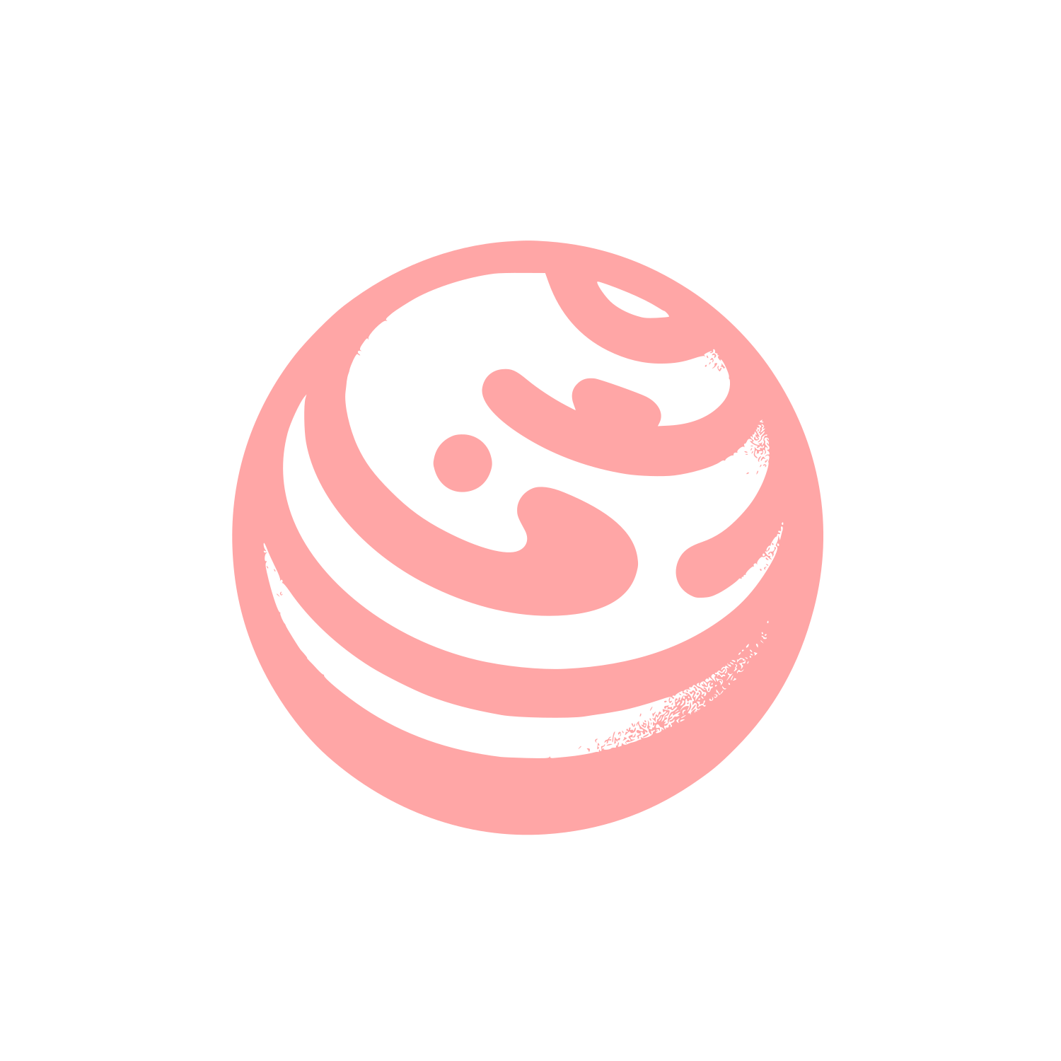 Abstract Yin Yang Logo #ffa6a6