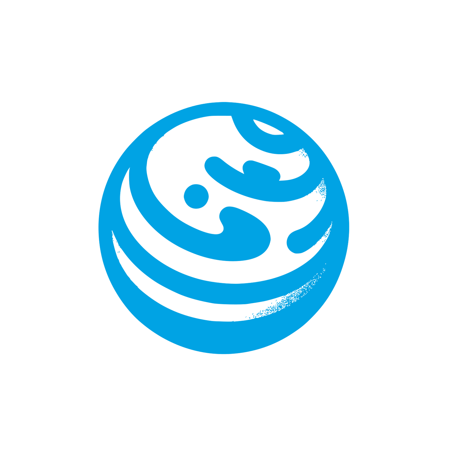 Abstract Yin Yang Logo #00a3e4