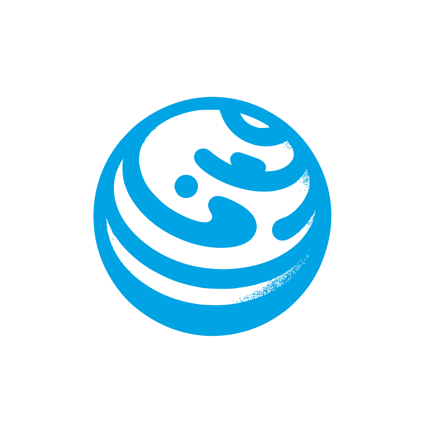 Abstract Yin Yang Logo #00a3e4