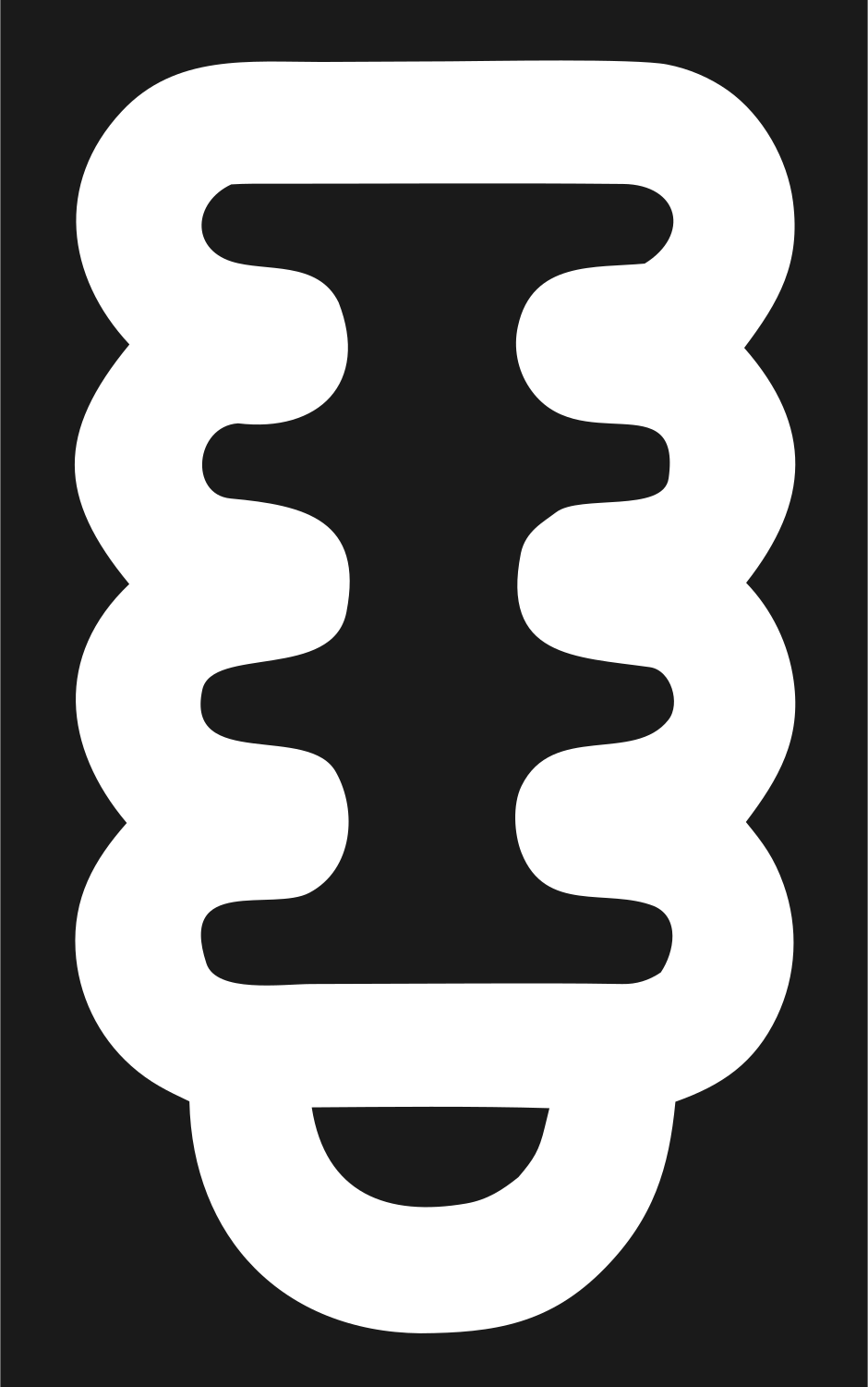 Monoline CFL Spiral Emblem #1a1a1a/#ffffff