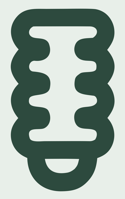 Monoline CFL Spiral Emblem #e8efe9/#2d4a3e