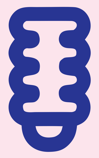 Monoline CFL Spiral Emblem #fce4ec/#283593