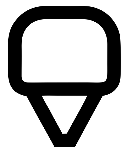Monoline Light Bulb Badge #ffffff/#000000