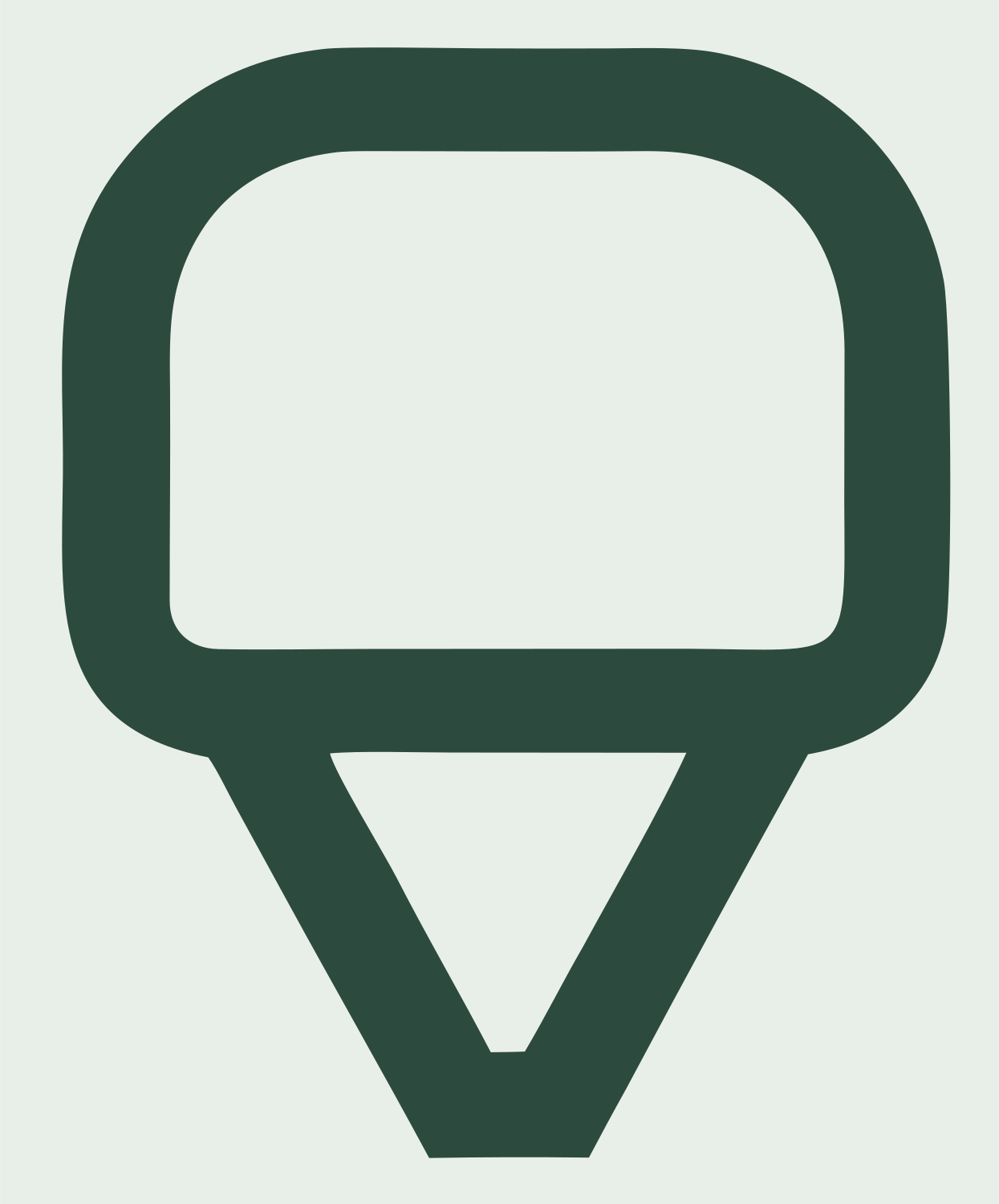 Monoline Light Bulb Badge #e8efe9/#2d4a3e