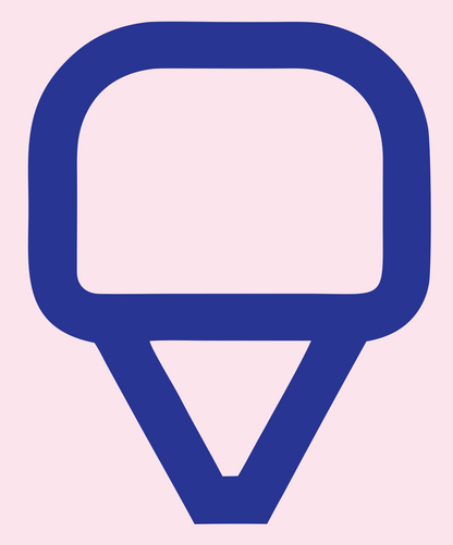 Monoline Light Bulb Badge #fce4ec/#283593