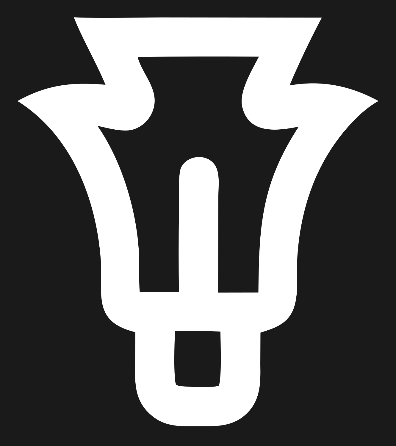 Monoline Inverted Bulb Crest #1a1a1a/#ffffff