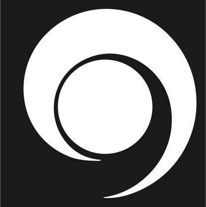 Negative Space Spiral Bulb Mark #1a1a1a/#ffffff